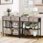 HOOBRO 29.5" Slim Console Desk with 2 Material Drawers, Couch Desk, S... - Image 3