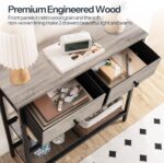 HOOBRO 29.5" Slim Console Desk with 2 Material Drawers, Couch Desk, S... - Image 7