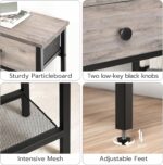 HOOBRO 29.5" Slim Console Desk with 2 Material Drawers, Couch Desk, S... - Image 8