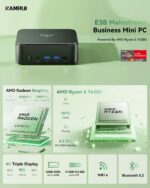 KAMRUI Mini PC, E3B 32GB RAM 512GB SSD Mini Gaming Computer systems AMD Ryzen... - Image 3