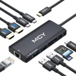MCY USB C Hub,Laptop computer Docking Station Twin Monitor Single 8K,2x4K@60Hz,... - Image 2