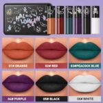 6 Colours Matte Liquid Lipstick Set for Ladies, Halloween Cosplay Goth M... - Image 3