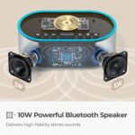 uscce Alarm Clock Bluetooth FM Radio: 10W Stereo Sound Speaker - Quick ... - Image 4