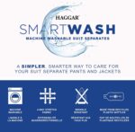 Haggar Mens Sensible Wash with Repreve Slim Match Stretch Machine Washable ... - Image 7