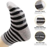 Child Boy Socks, Non Slip Toddler Socks, 12 Pairs Cotton Grip Socks Cre... - Image 3