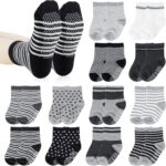Child Boy Socks, Non Slip Toddler Socks, 12 Pairs Cotton Grip Socks Cre... - Image 9