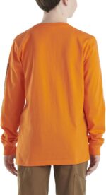 Carhartt Boys' Lengthy-Sleeve Brand Sleeve Pocket T-Shirt - Image 4