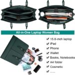 Laptop computer Bag for Girls Leather-based Work Tote 15.6 Inch Laptop computer for Laptop M... - Image 4