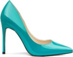 COLETER Ladies's 4 Inch Pumps Pointy Toe Marriage ceremony Gown Footwear Slip on St... - Image 5