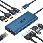 MCY USB C Hub,Laptop computer Docking Station Twin Monitor Single 8K,2x4K@60Hz,... - Image 2