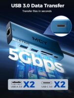 MCY USB C Hub,Laptop computer Docking Station Twin Monitor Single 8K,2x4K@60Hz,... - Image 6