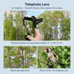 APEXEL 6X Telephoto Lens & 150mm Macro Lens, 2-in-1 Aluminum Cellphone Cam... - Image 3