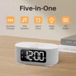 JALL Cloth Alarm Clock for Bed room, with Huge Led Display Show, Blue... - Image 3