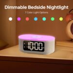 JALL Cloth Alarm Clock for Bed room, with Huge Led Display Show, Blue... - Image 7