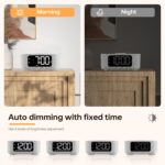 JALL Cloth Alarm Clock for Bed room, with Huge Led Display Show, Blue... - Image 8