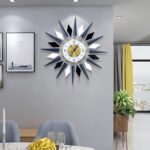 Giant Wall Clock Metallic Ornamental Wall Clocks Silent Non-Ticking Moder... - Image 3