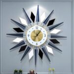 Giant Wall Clock Metallic Ornamental Wall Clocks Silent Non-Ticking Moder... - Image 9