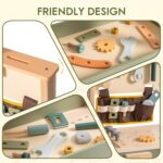 ROBOTIME Picket Youngsters Software Bench, Toddler Software Bench - Toy Play Workben... - Image 6