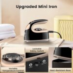 MIYOKO 2-in-1 Mini Journey Steam Iron, 1000W Moveable Small Iron for Cl... - Image 6