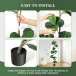 GarveeHome Synthetic Fiddle Leaf Fig Tree - 7 ft Pretend Plant with Blac... - Image 4