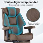 Massive and Tall Workplace Chair with Footrest, PU Leather-based Excessive Again Executiv... - Image 4