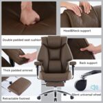 Massive and Tall Workplace Chair with Footrest, PU Leather-based Excessive Again Executiv... - Image 5