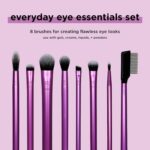 Actual Strategies 8 Piece On a regular basis Eye Necessities Make-up Brush Set, Eye ... - Image 3