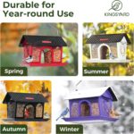 Kingsyard Metallic Chicken Feeders for Outdoor Hanging, Wild Chicken Feeder wi... - Image 6