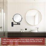 8” Wall Mount Make-up Mirror with 20X Robust Magnification, Double Facet... - Image 4