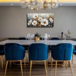 RUIFENGL Flower Canvas Wall Artwork White and Gold Floral Photos Canvas ... - Image 4