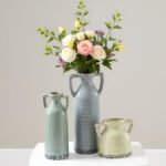 Ceramic Vase Set of three with Handles - Farmhouse Vase Set for Trendy Dec... - Image 8