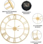 1st owned Massive Wall Clock Silent Non-Ticking Roman Numerals Classic B... - Image 7