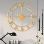 1st owned Massive Wall Clock Silent Non-Ticking Roman Numerals Classic B... - Image 8