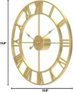 1st owned Massive Wall Clock Silent Non-Ticking Roman Numerals Classic B... - Image 10