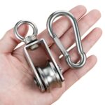 Cable Pulley Wheel for Rope with Carabiner,Ball Bearings, Easy No No... - Image 6