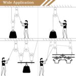 Cable Pulley Wheel for Rope with Carabiner,Ball Bearings, Easy No No... - Image 7