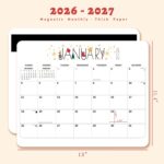 2026 Magnetic Calendar for Fridge 24 Month 13 x 11.4 Inch from J... - Image 3