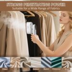 Steamer & Iron for Garments 2-in-1, Moveable Handheld Garment Steamer w... - Image 3