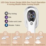 Steamer & Iron for Garments 2-in-1, Moveable Handheld Garment Steamer w... - Image 5