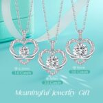 OOBEE Moissanite Coronary heart Necklace for Ladies 925 Sterling Silver Superb Jew... - Image 5