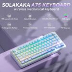 SOLAKAKA A75 75% Wi-fi Mechanical Keyboard, Sizzling Swappable Gaming Ke... - Image 3