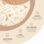 Crane Child Safari Child Tummy Time Exercise Mat 40"X40", Reversible Flo... - Image 3