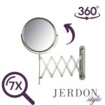 JERDON Two-Sided Wall-Mounted Make-up Mirror - Make-up Mirror with 7X Ma... - Image 4