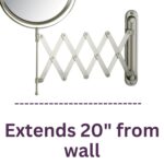 JERDON Two-Sided Wall-Mounted Make-up Mirror - Make-up Mirror with 7X Ma... - Image 5