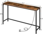 HOOBRO 47.2" Console Desk with Energy Shops and USB Ports, Couch Narr... - Image 4