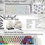 womier L65 60% Mechanical Keyboard Wi-fi with Knob, White Gaming Ke... - Image 4