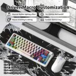 womier L65 60% Mechanical Keyboard Wi-fi with Knob, White Gaming Ke... - Image 7