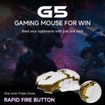 EWEADN G5 Wi-fi Gaming Mouse, 12800 Adjustable DPI RGB Mouse with 6... - Image 5