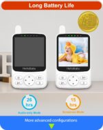 HelloBaby No WiFi Child Monitor with Voice-Activated Evening Imaginative and prescient,4" IP... - Image 3