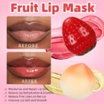 4Pcs Tinted Bee Lip Balm,Fruit Lip Masks Honey Pot, Strawberry, Apple,L... - Image 5